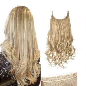 SARLA Hair Extensions 22 “ 613 Blonde Long Synthetic Wavy Curly